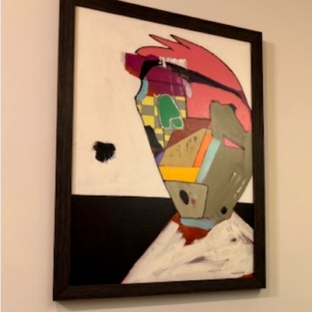 Abstract Multicolor Framed Art - Picture 2 of 3